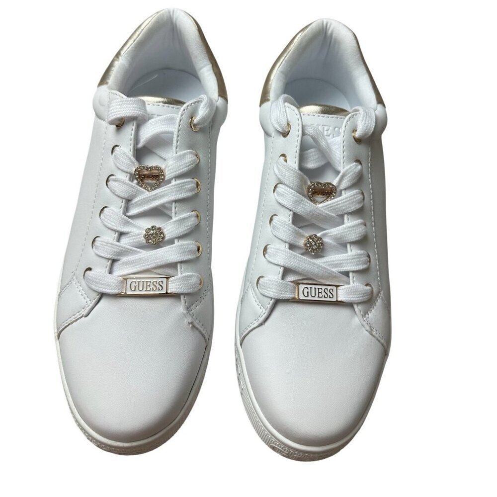 GUESS Loven White Gold Sneaker Women’s Size 11 NWOB